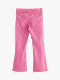 Lindex Kids' Twill Stretch Fit Flared Trousers, Pink, Pink