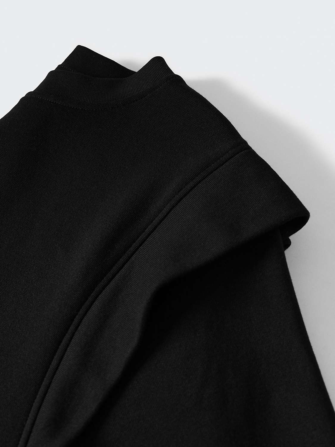 Mango Hombro Cotton Blend Sweatshirt, Black at John Lewis & Partners