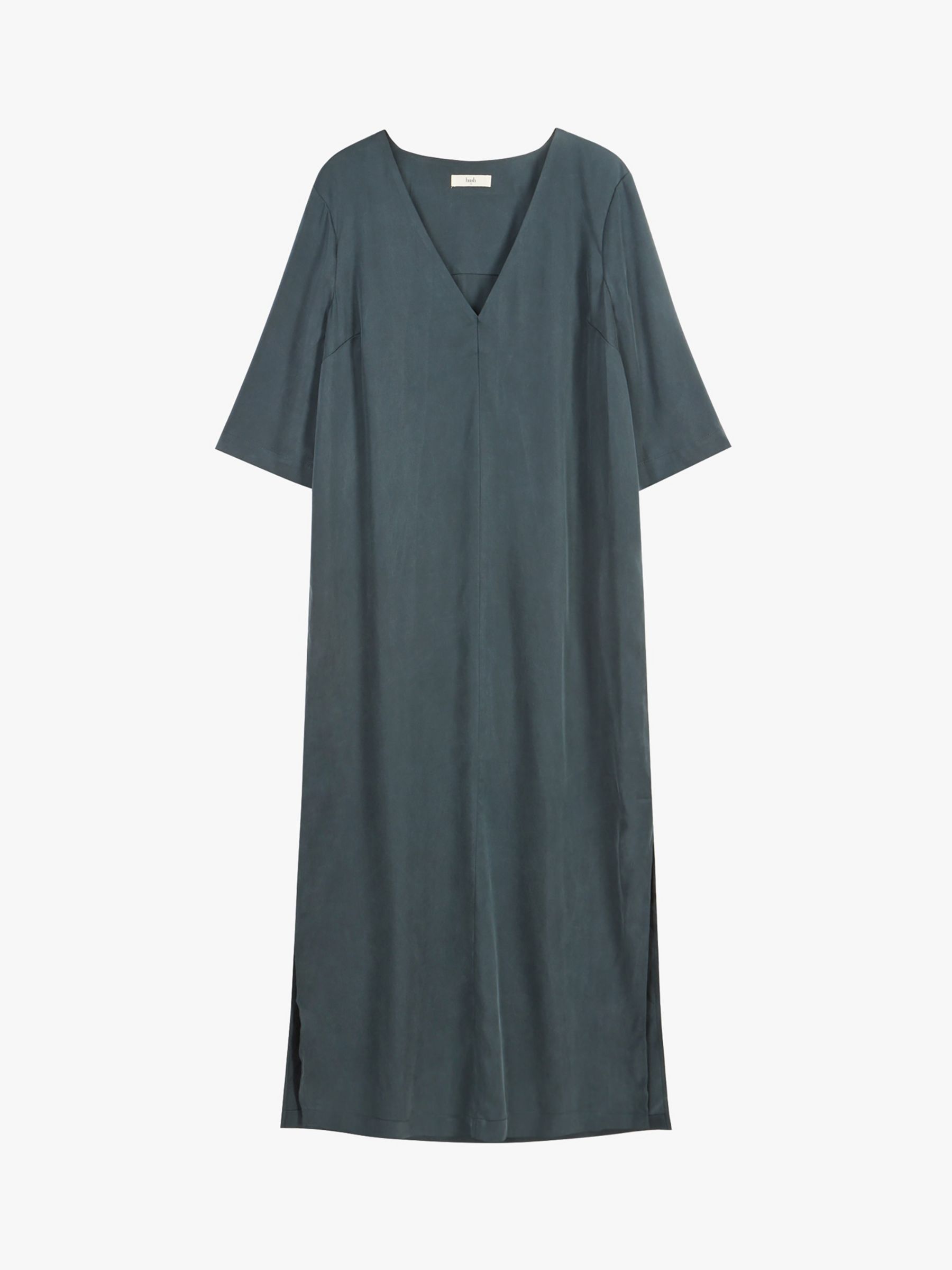 HUSH Reyna Midi T-Shirt Dress, Washed Black, 4
