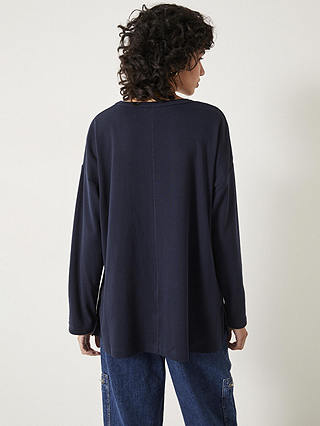 HUSH Rachel Relaxed Fit Top, Midnight Navy