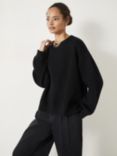 HUSH Rozanne Boxy Sweatshirt, Black