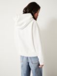 HUSH Graphic Cropped Hoodie, Ivory, Ivory