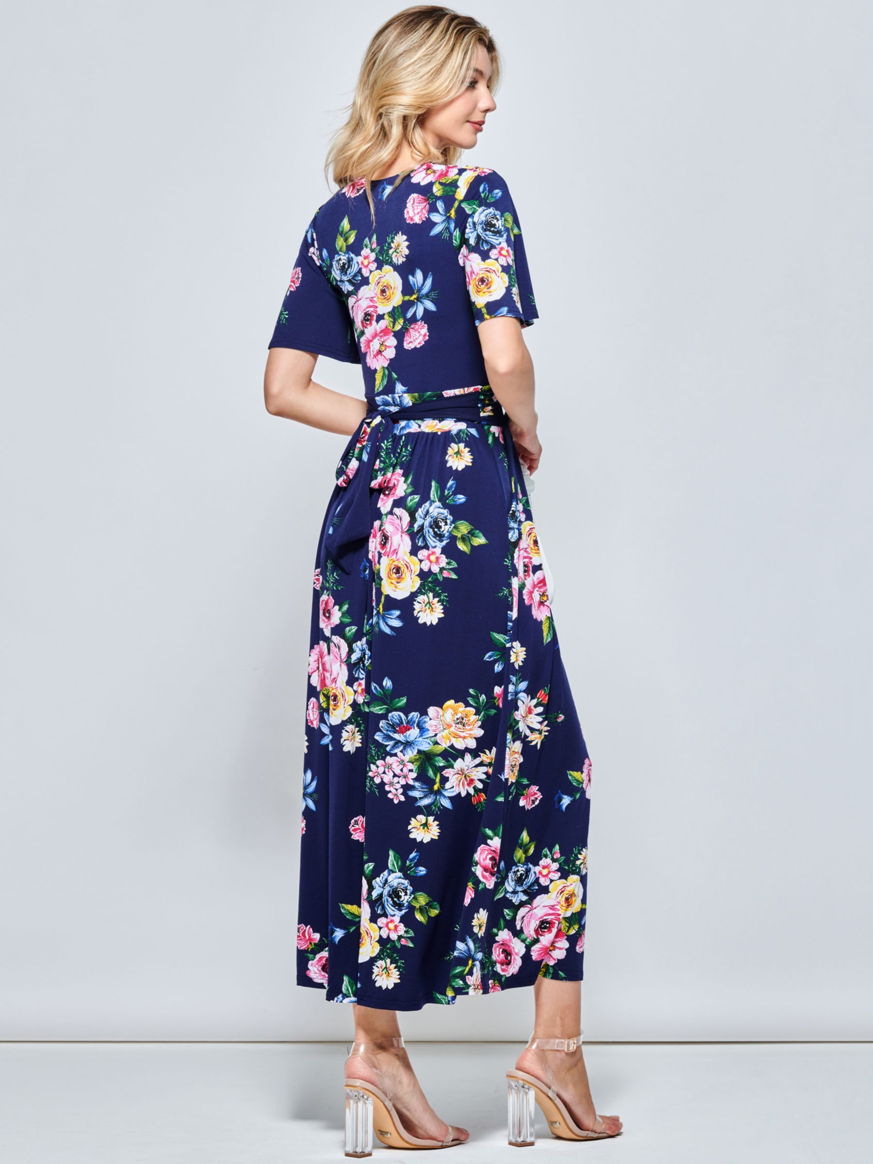 Buy Jolie Moi Shreya Jersey Angel Sleeve Maxi Dress, Multi Online at johnlewis.com