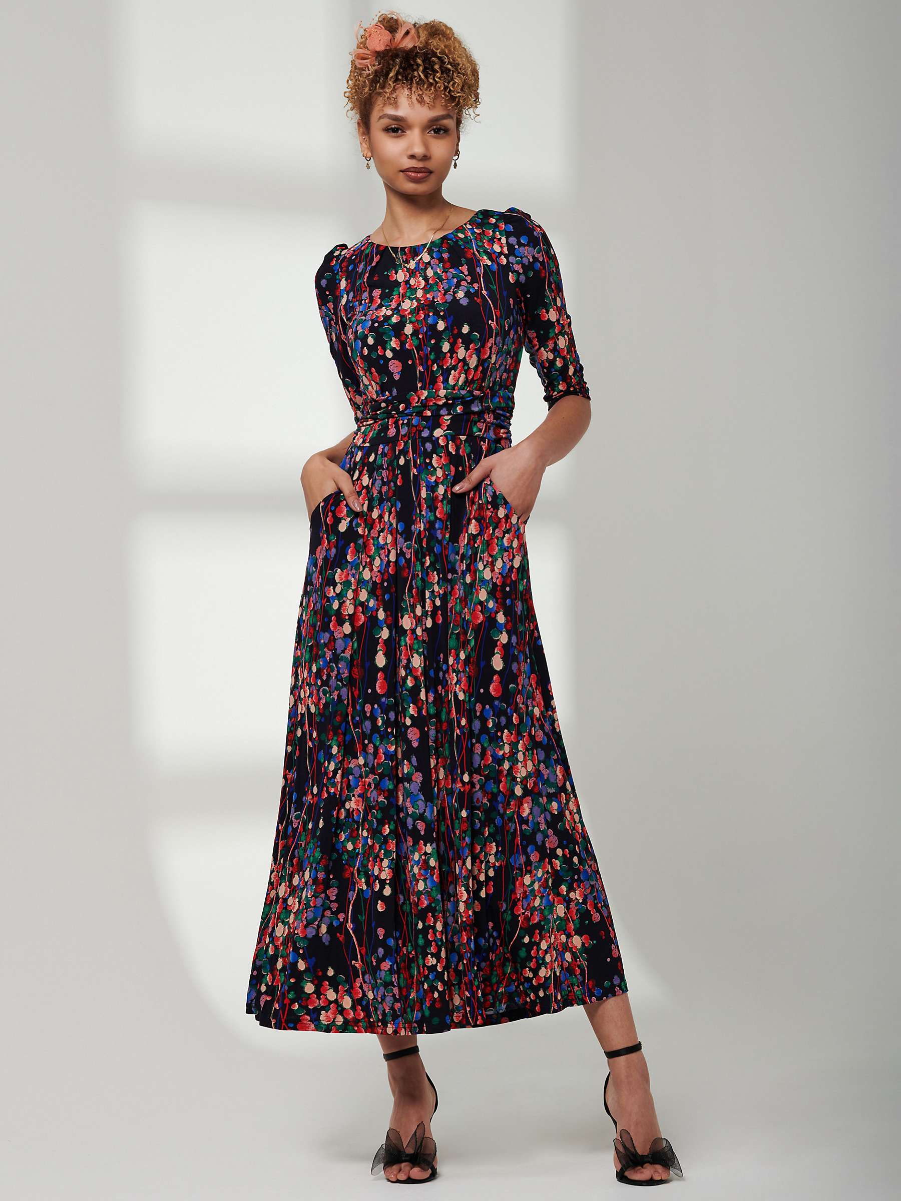 Buy Jolie Moi Print Jersey Maxi Dress, Navy/Multi Online at johnlewis.com