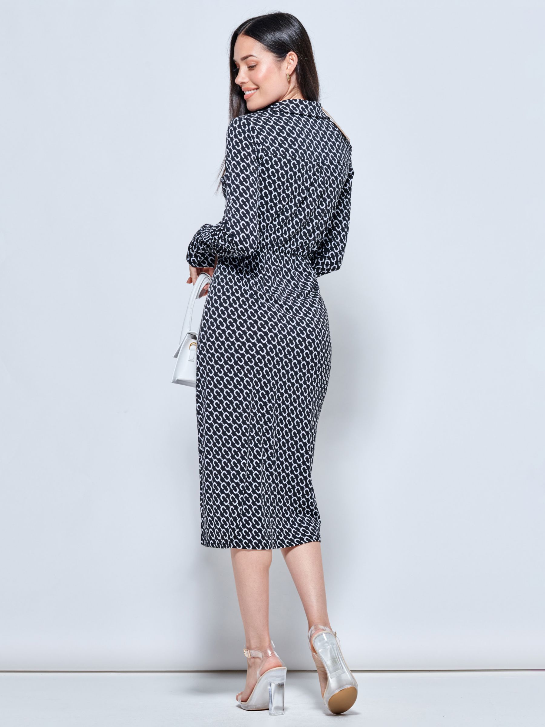 Buy Jolie Moi Geometric Print Jersey Midi Dress Online at johnlewis.com