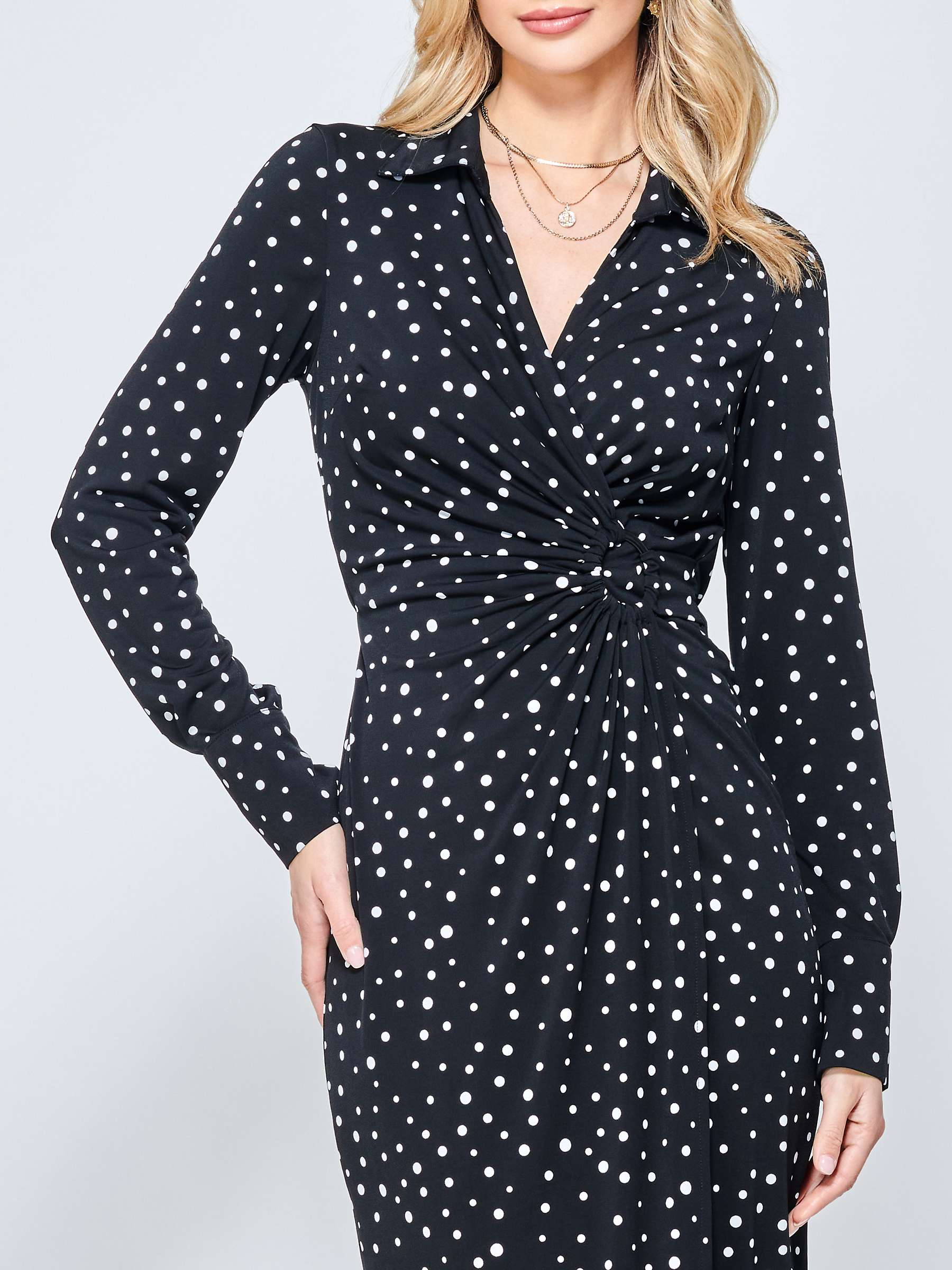 Buy Jolie Moi Spot Print Wrap Midi Shirt Dress Online at johnlewis.com