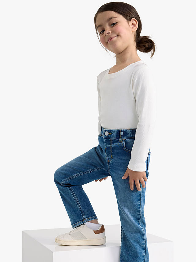 Lindex Kids' Straight Leg Denim Jeans, Blue