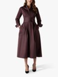 Jasper Conran London Blythe Full Skirt Midi Shirt Dress