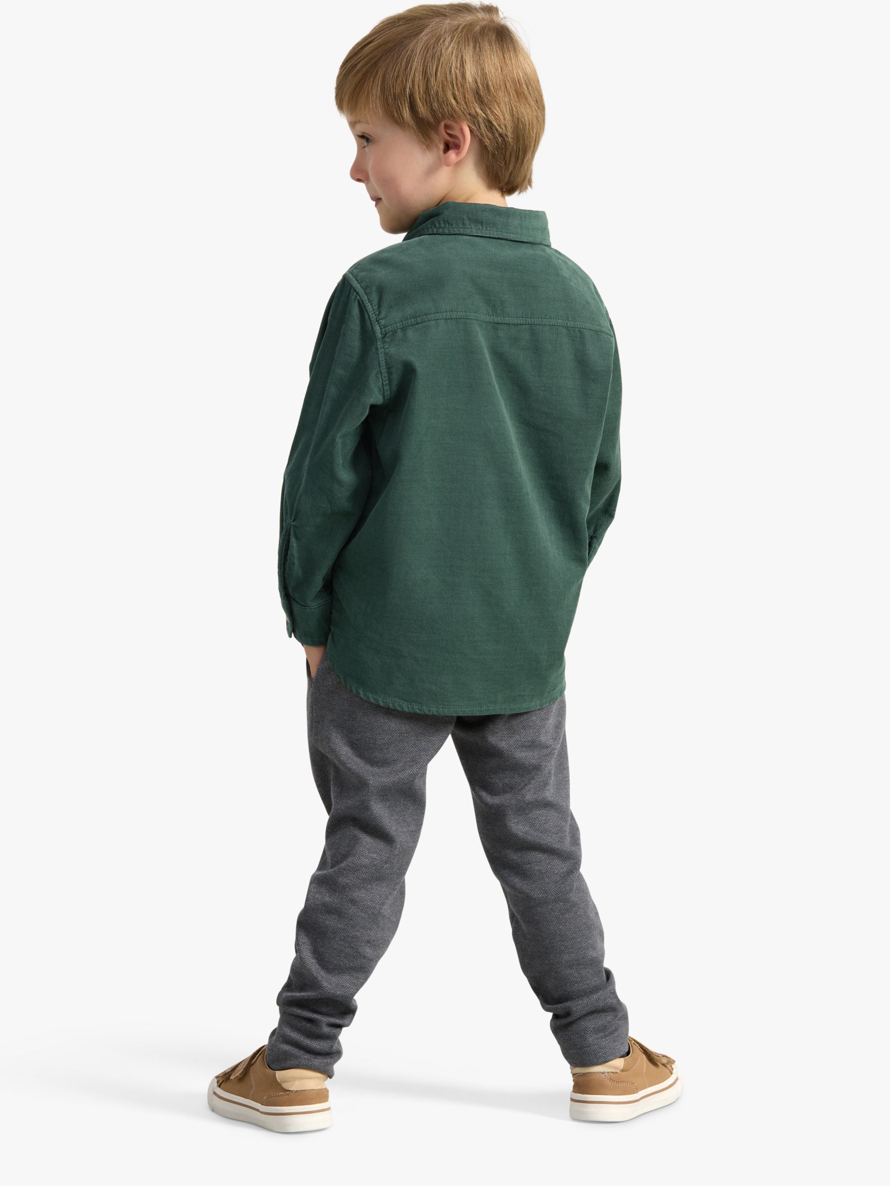 Buy Lindex Kids' Corduroy Shirt, Green Online at johnlewis.com