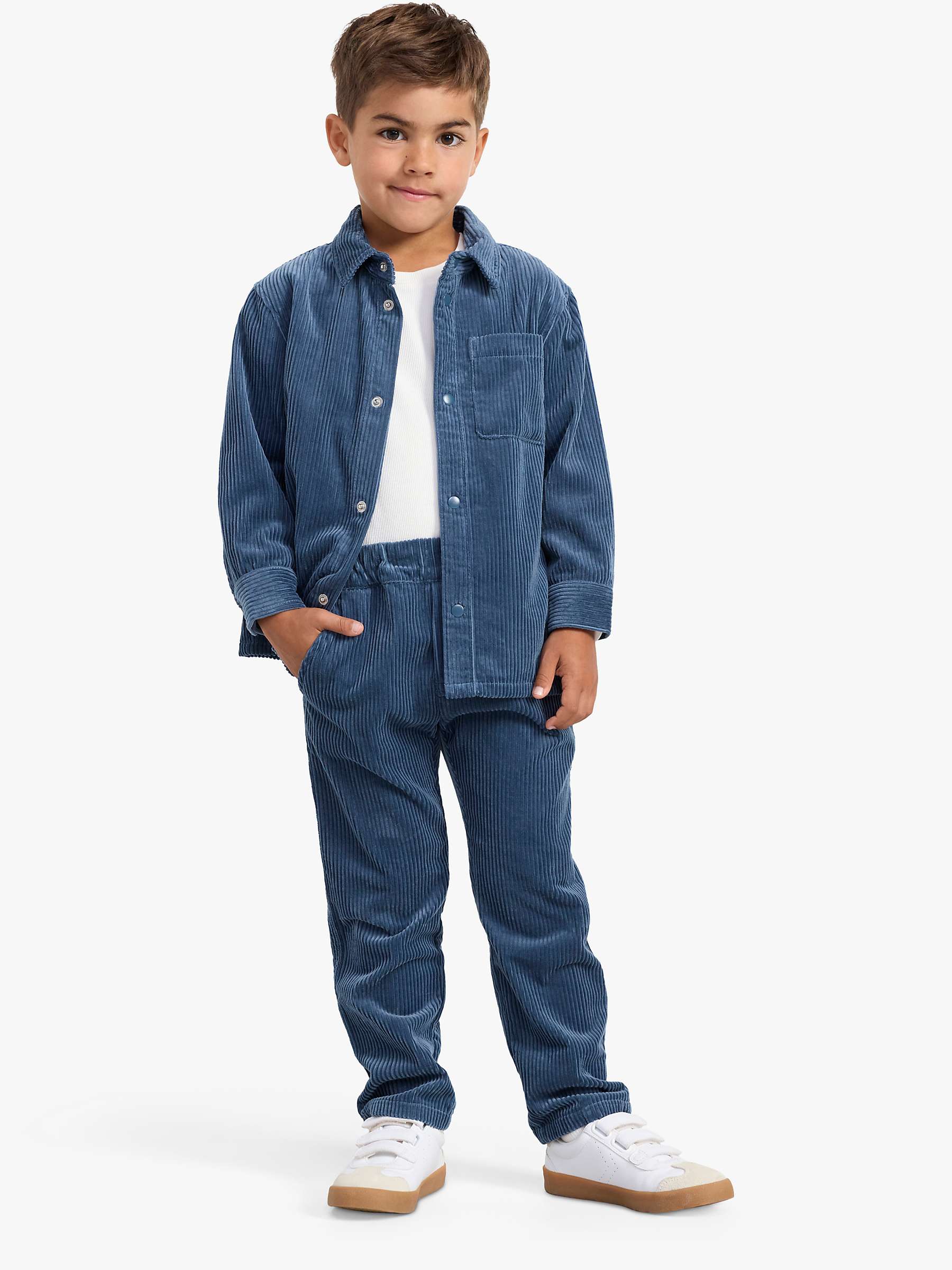 Buy Lindex Kids' Cord Shirt Jacket, Blue Online at johnlewis.com