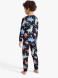 Lindex Kids' Dinosaur Print Pyjamas, Blue