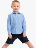 Lindex Kids' Preppy Oxford Long Sleeve Shirt, Blue