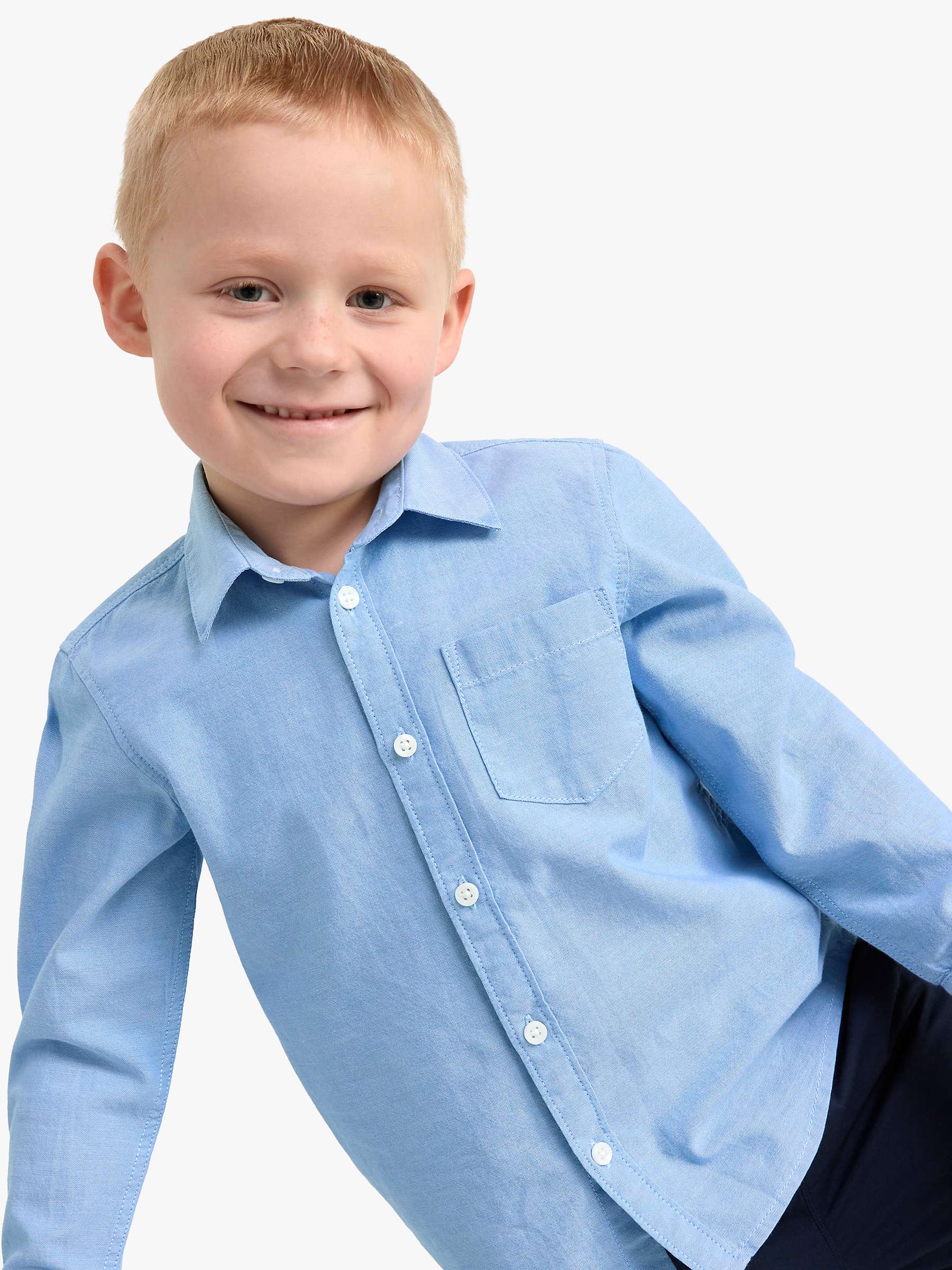 Buy Lindex Kids' Preppy Oxford Long Sleeve Shirt Online at johnlewis.com
