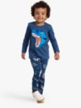 Lindex Kids' Dino Sequin Long Sleeve T-Shirt, Blue/Multi
