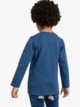 Lindex Kids' Dino Sequin Long Sleeve T-Shirt, Blue/Multi