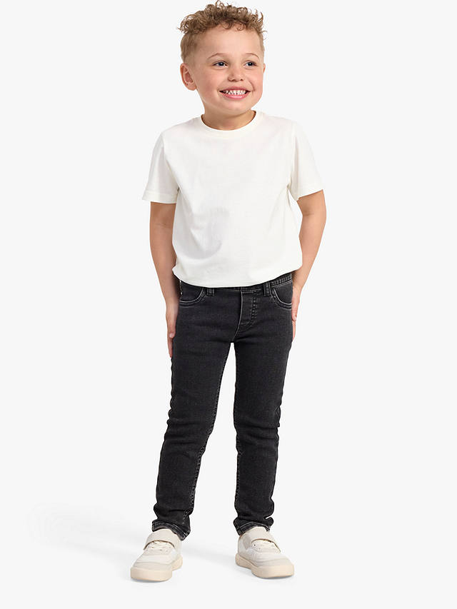 Lindex Kids' Slim Leg Denim Jeans, Black