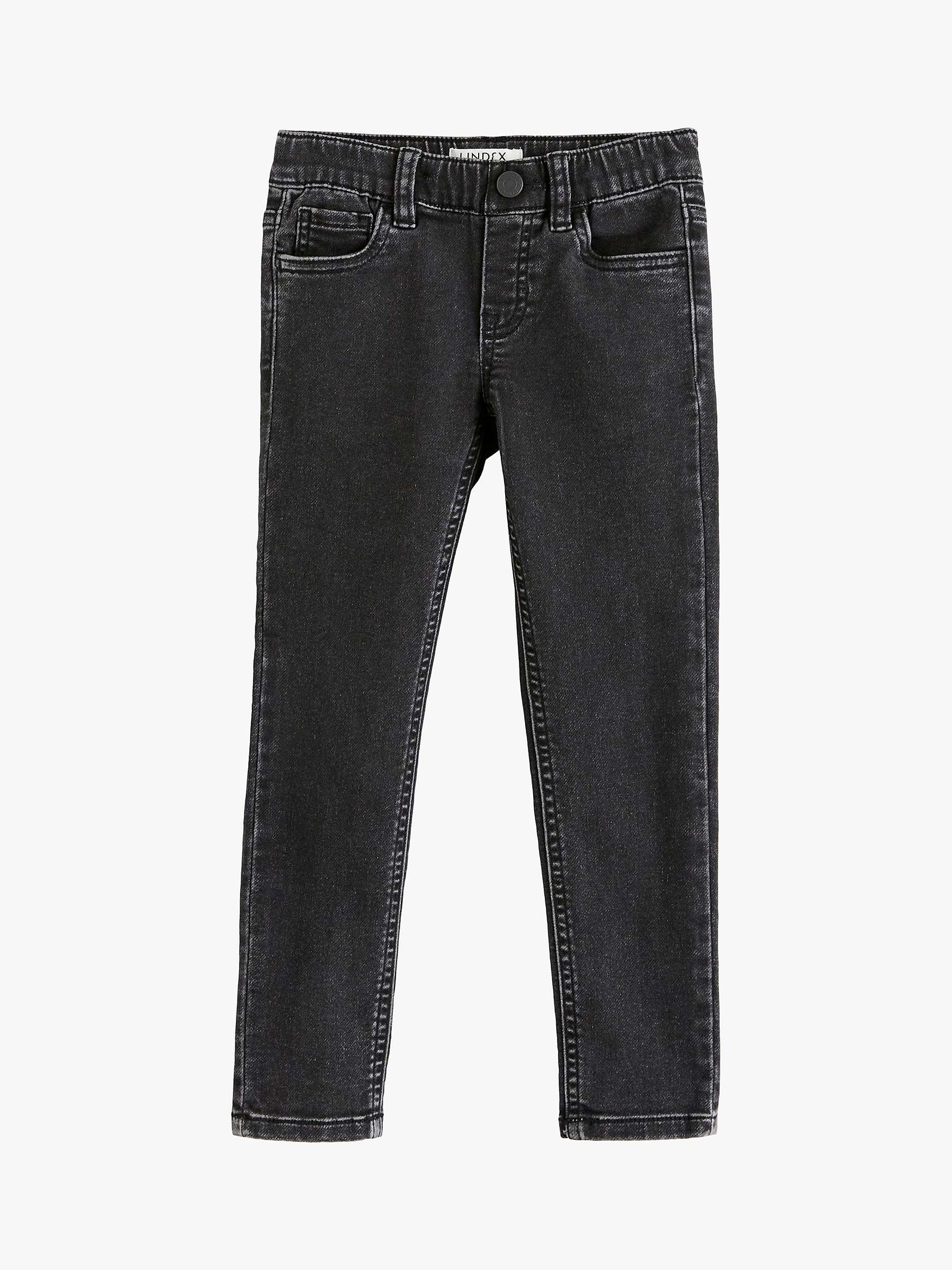 Buy Lindex Kids' Slim Leg Denim Jeans, Black Online at johnlewis.com