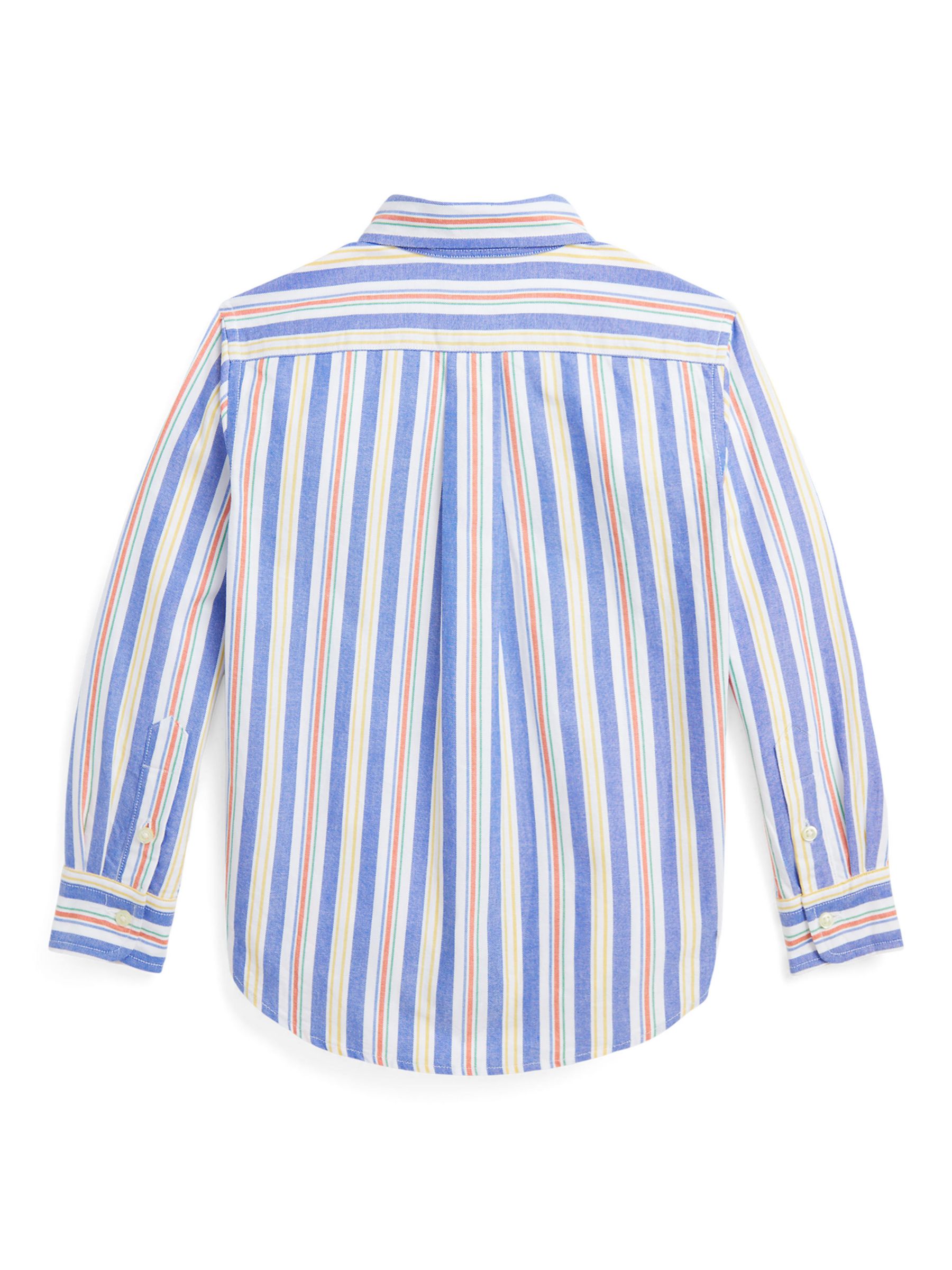 Ralph Lauren Kids' Oxford Cotton Striped Sport Shirt, Blue, 2 years