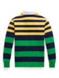 Ralph Lauren Kids' Striped Cotton Rugby Shirt, Multi