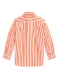 Ralph Lauren Kids' Striped Cotton Sport Shirt, Coastal Orange