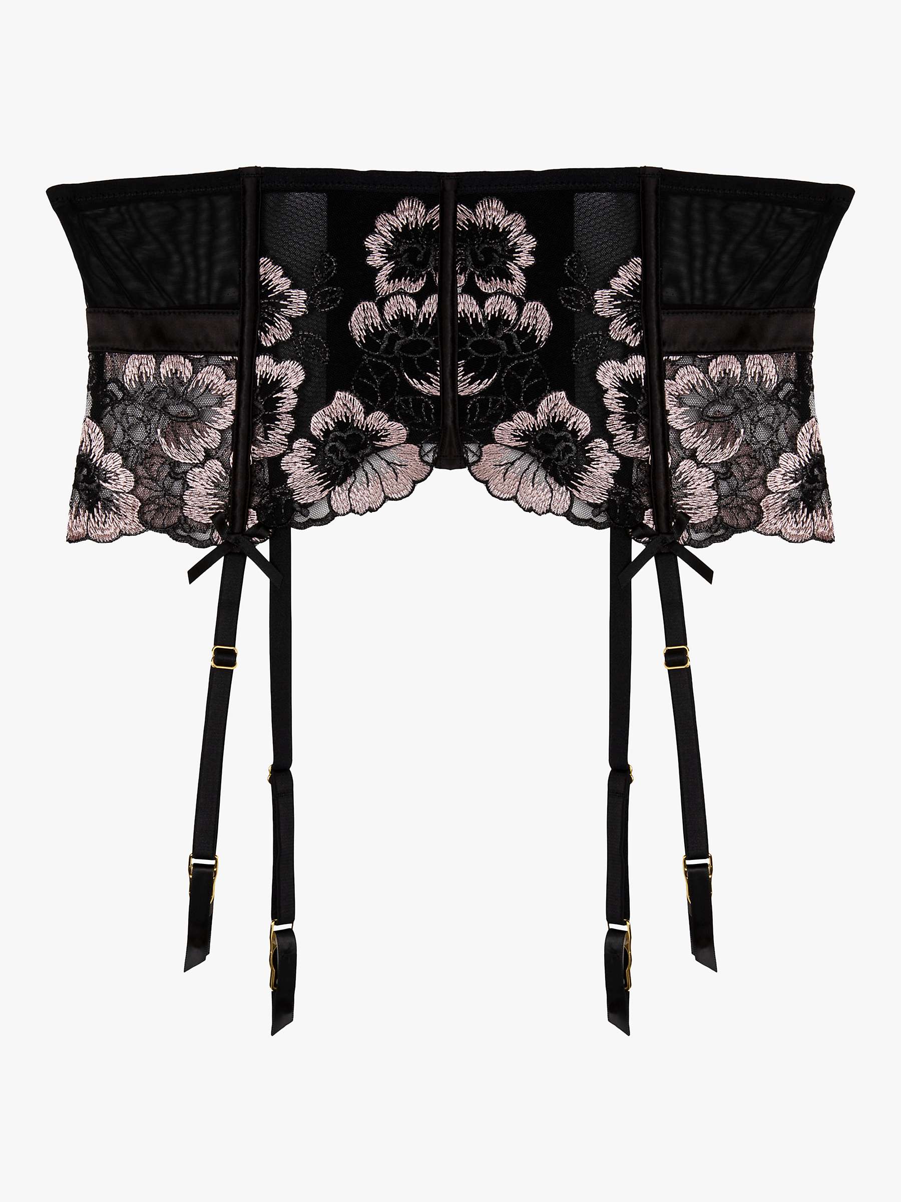Buy Playful Promises Alicia Embroidered Waspie, Black/Coral Online at johnlewis.com