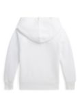 Ralph Lauren Kids' Logo Embroidered Hoodie, White/Pink