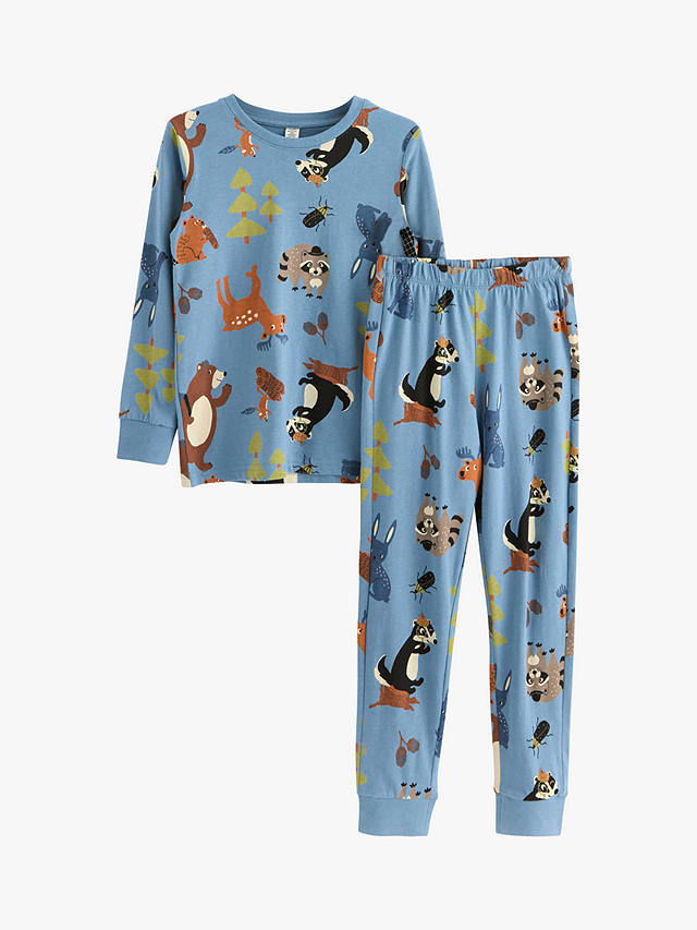 Lindex Kids' Forest Print Pyjamas, Blue