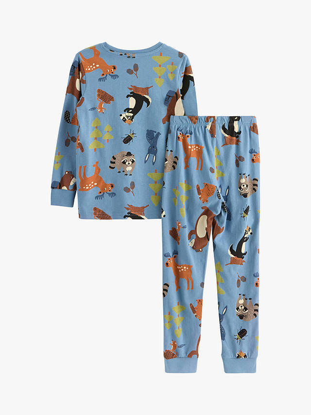 Lindex Kids' Forest Print Pyjamas, Blue