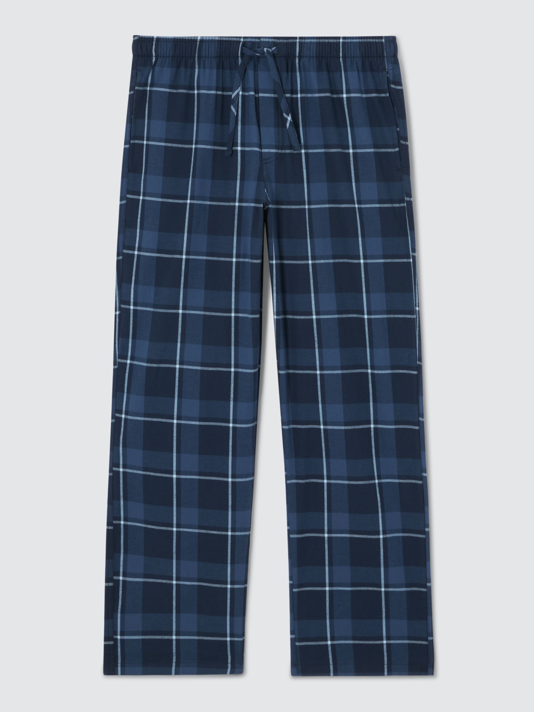 John Lewis Organic Cotton Woven Lounge Pants, Blue, S