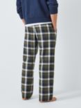 John Lewis Organic Cotton Check Pyjama Bottoms, Khaki/Multi