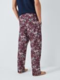 John Lewis Organic Cotton Woven Serengeti Print Lounge Pants, Red/Multi