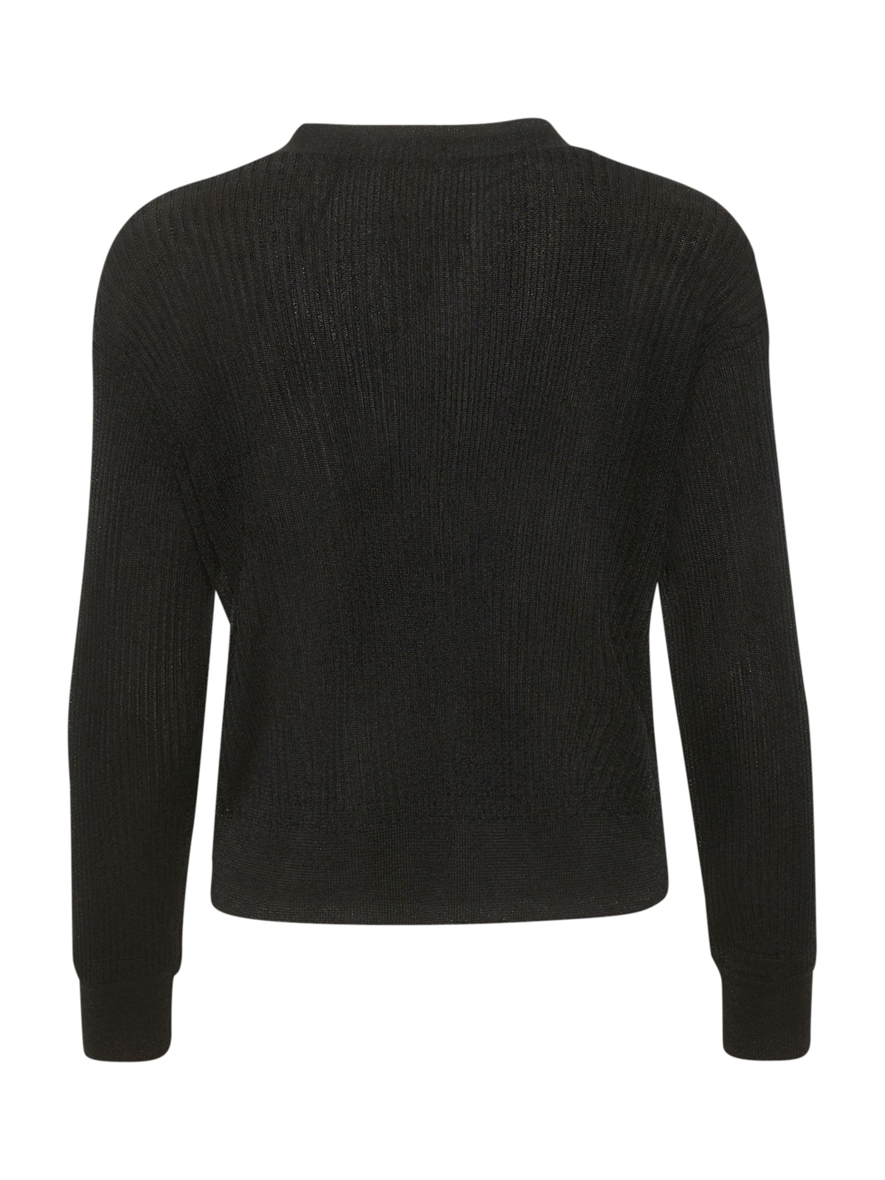 Part Two Delia V-Neck Cropped Cardigan, Black at John Lewis & Partners