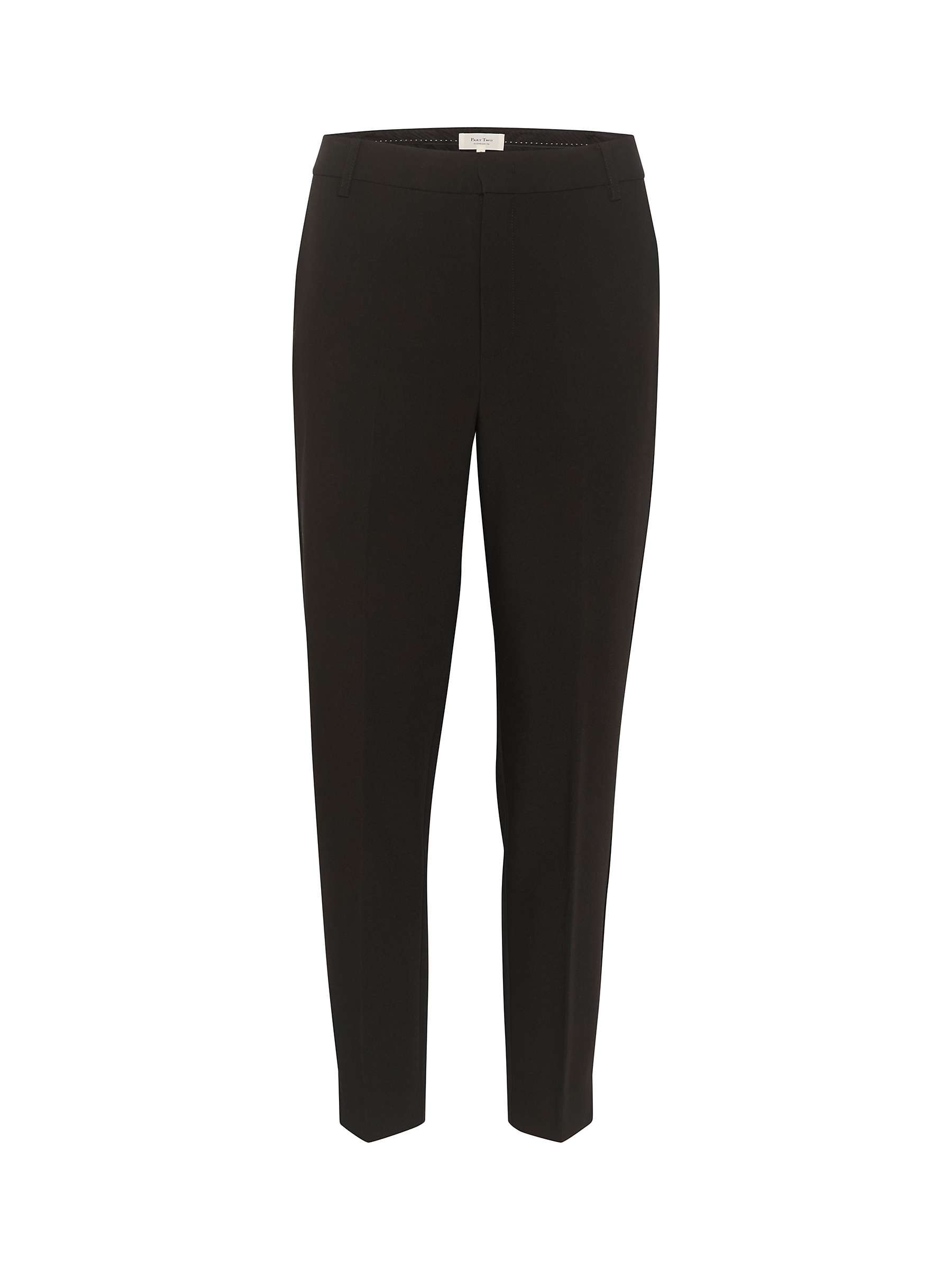 Buy Part Two Urbana Straight High Waist Trousers, Black Online at johnlewis.com