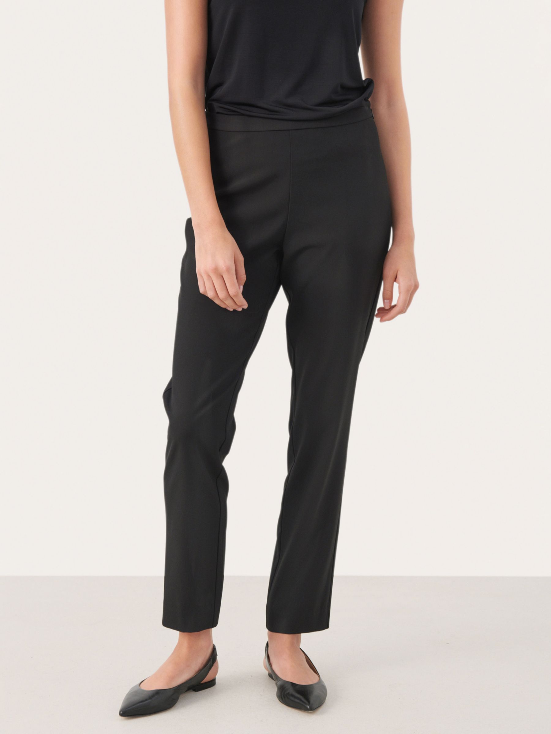 Part Two Dara Cropped Chino Trousers, Black, 8