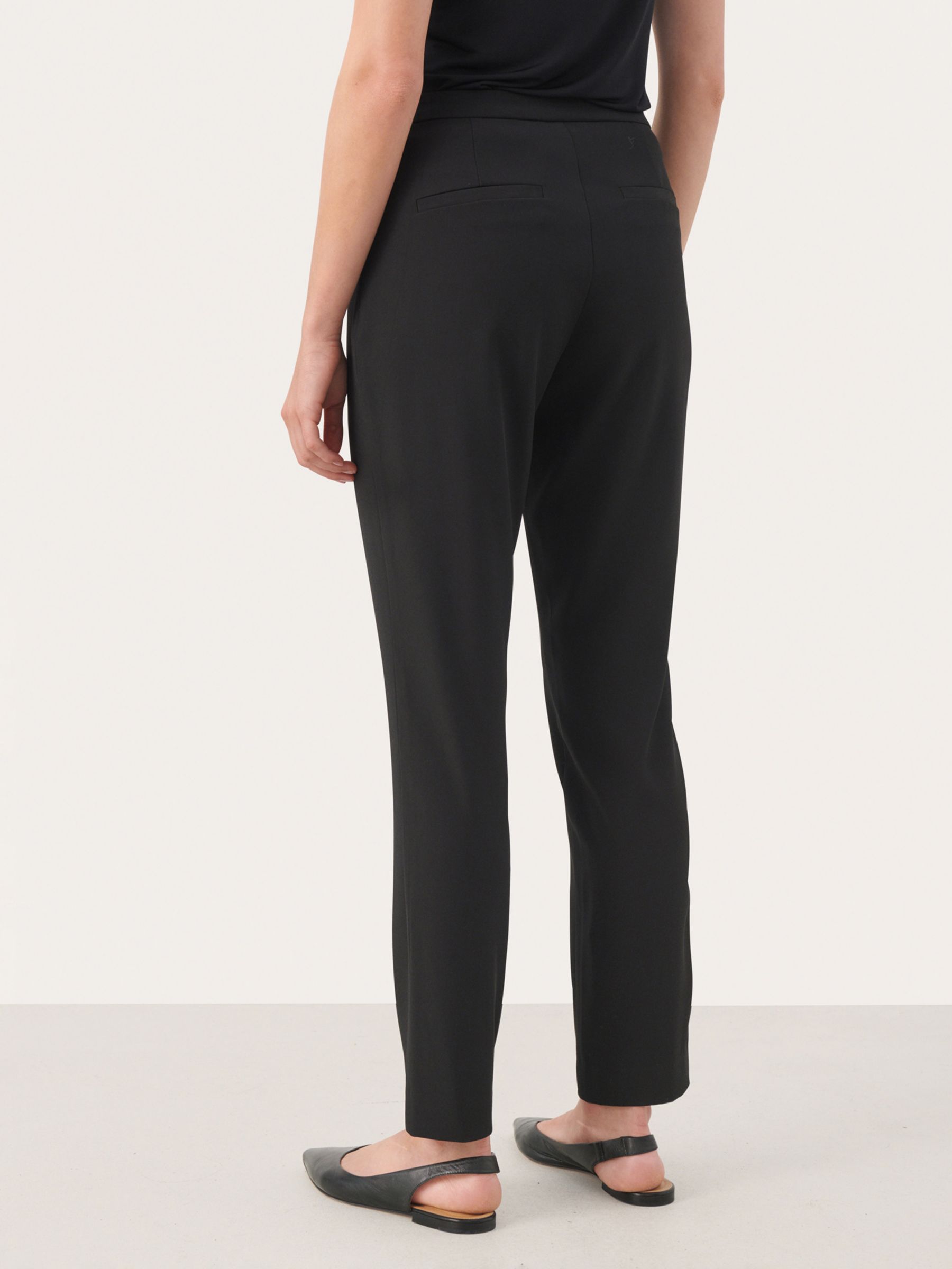 Part Two Dara Cropped Chino Trousers, Black, 8