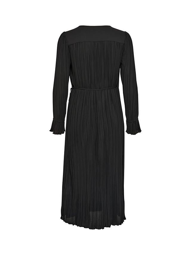 Part Two Diga Long Sleeve V-Neck Wrap Dress, Black