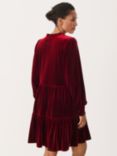 Part Two Viggase Long Sleeve Velvet Dress, Pomegranate