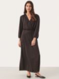 Part Two Dalmine 3/4 Sleeve Glitter Wrap Maxi Dress, Cobber