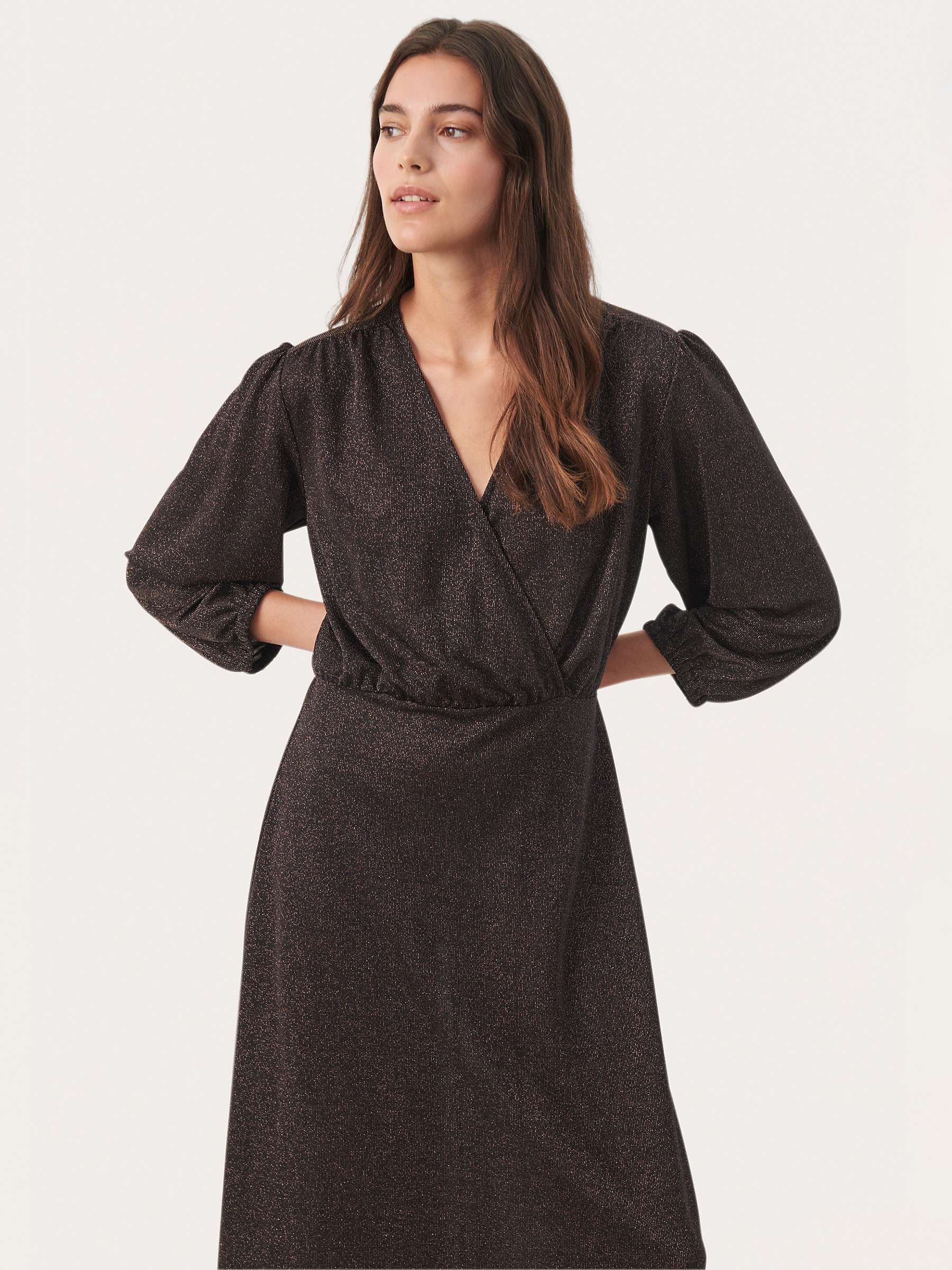 Buy Part Two Dalmine 3/4 Sleeve Glitter Wrap Maxi Dress Online at johnlewis.com