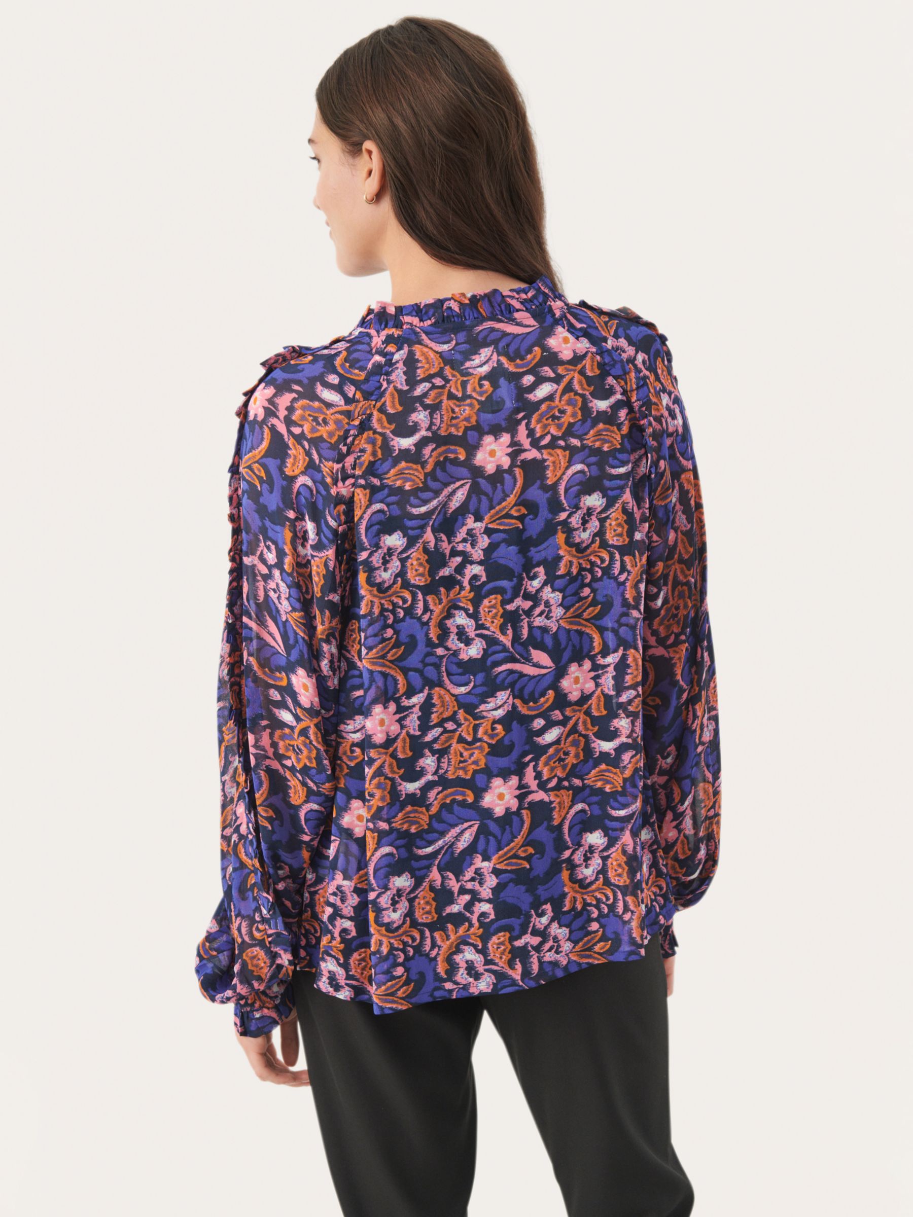 Buy Part Two Dinna Ditsy Print Blouse, Midnight Sail Online at johnlewis.com