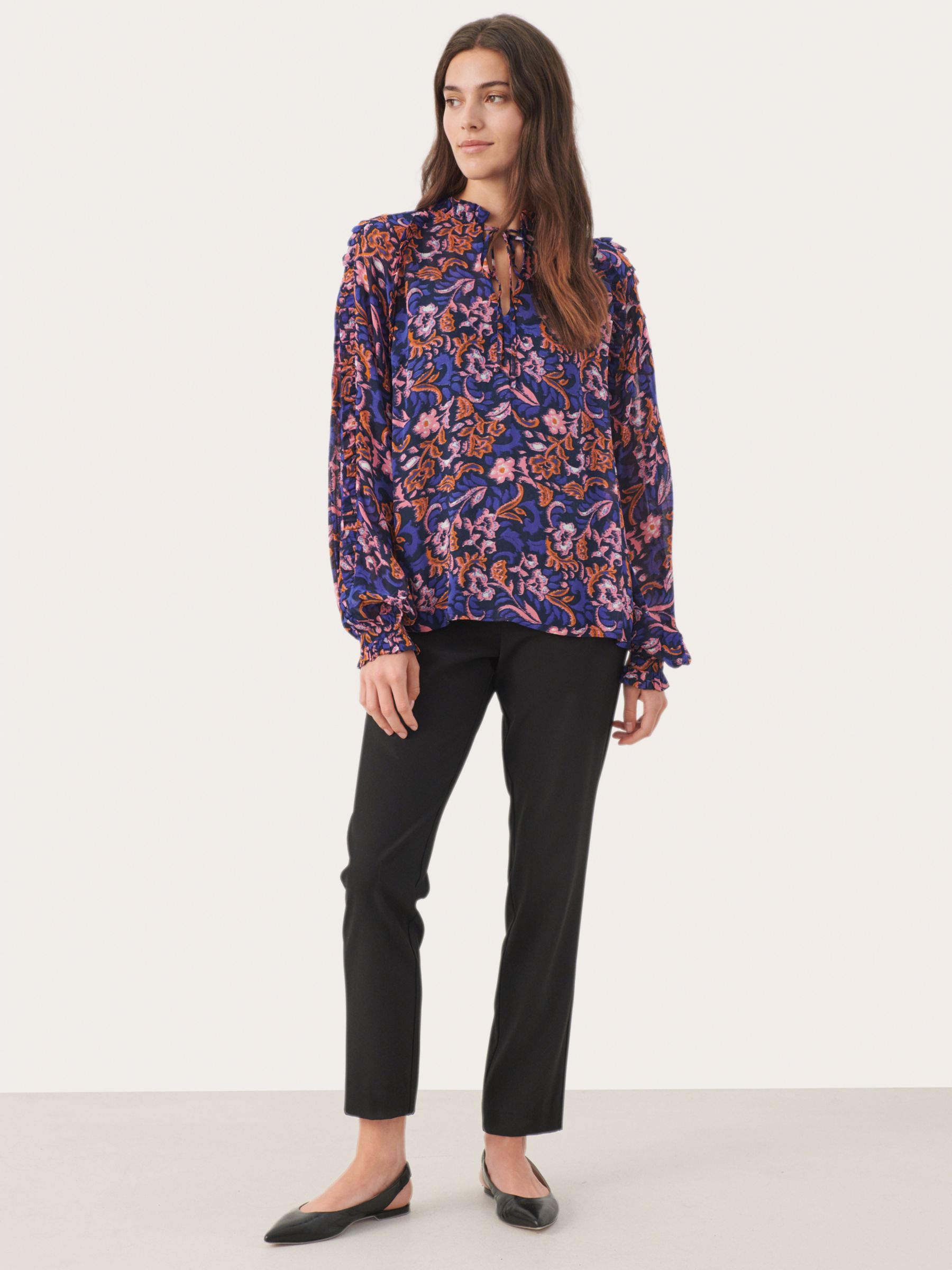 Buy Part Two Dinna Ditsy Print Blouse, Midnight Sail Online at johnlewis.com