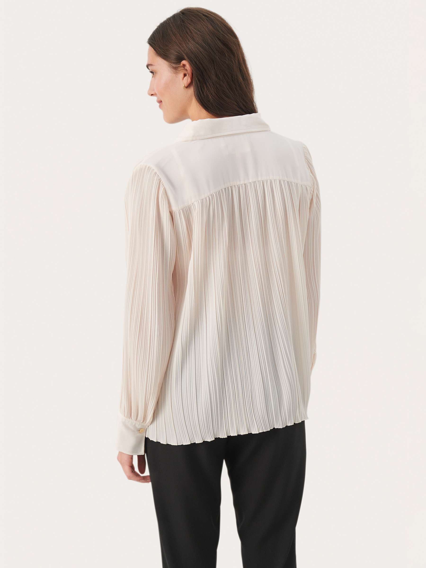 Buy Part Two Dilara Pleated Shirt, Whitecap Gray Online at johnlewis.com