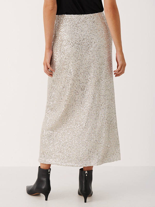 Part Two Teffani Sequin Maxi Skirt, Silver