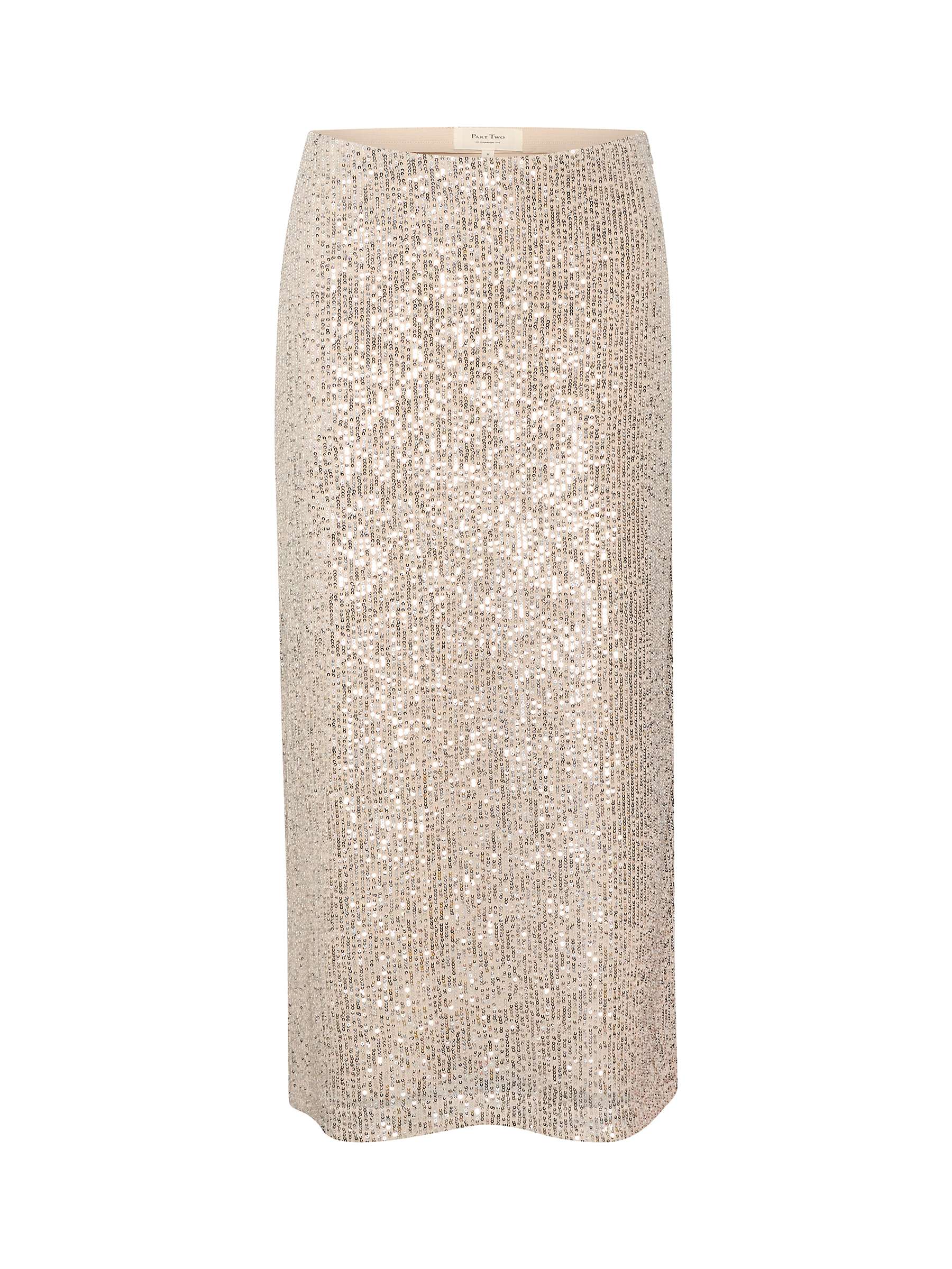 Buy Part Two Teffani Sequin Maxi Skirt, Silver Online at johnlewis.com