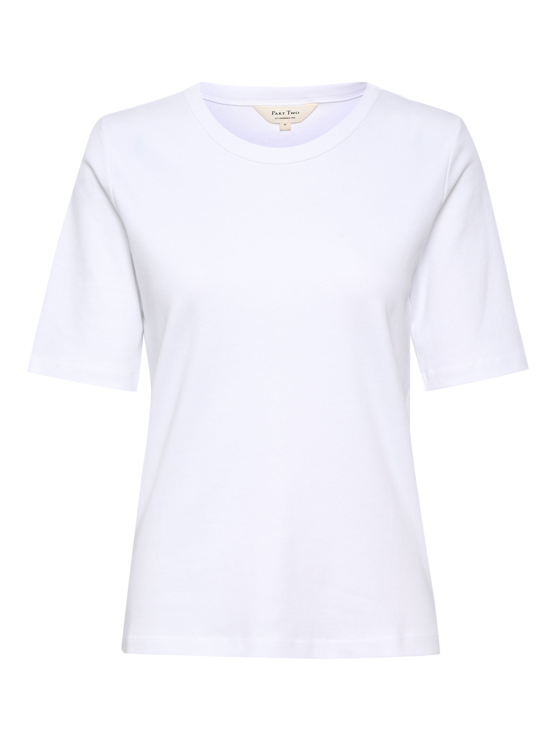 Part Two Ratana Organic Cotton T-shirt, Bright White at John Lewis ...