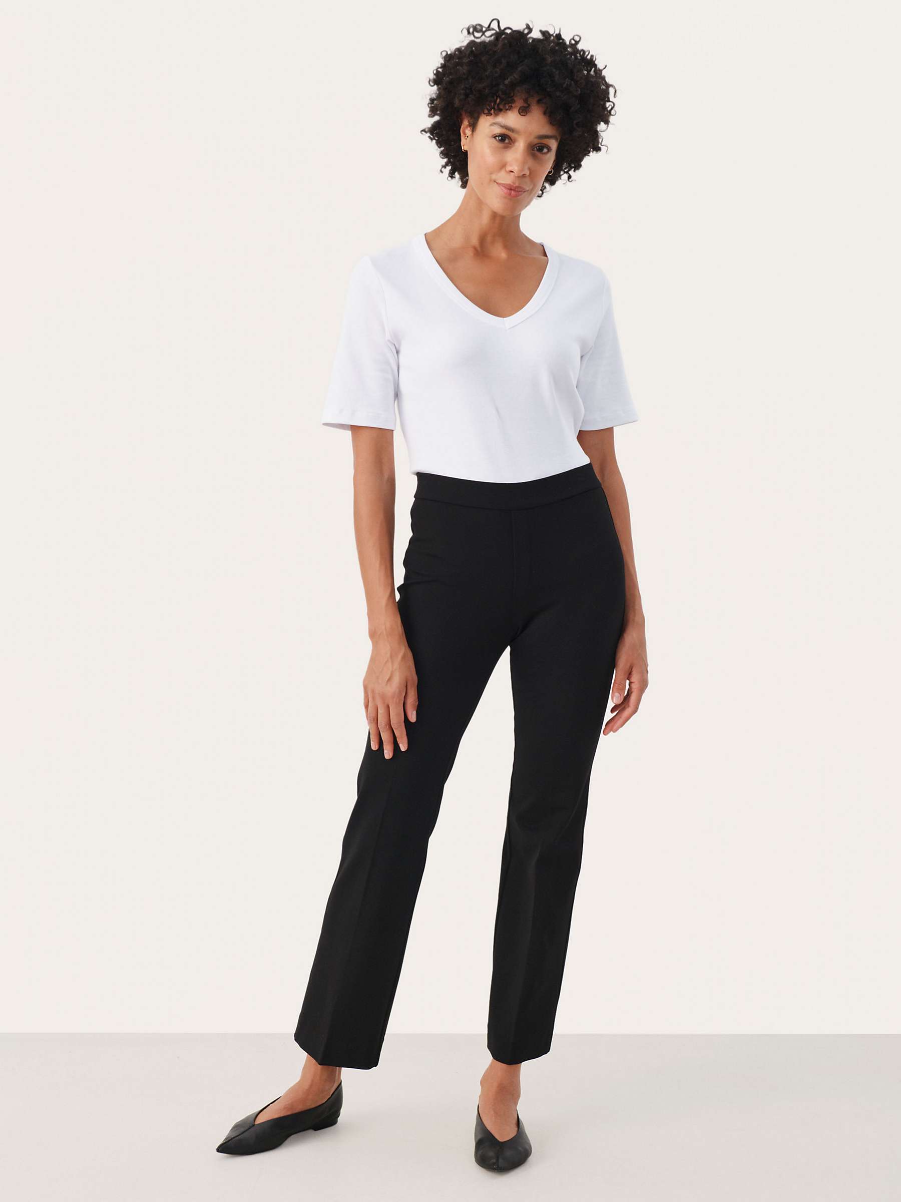 Buy Part Two Ponta Cropped Comfort Waist Trousers Online at johnlewis.com