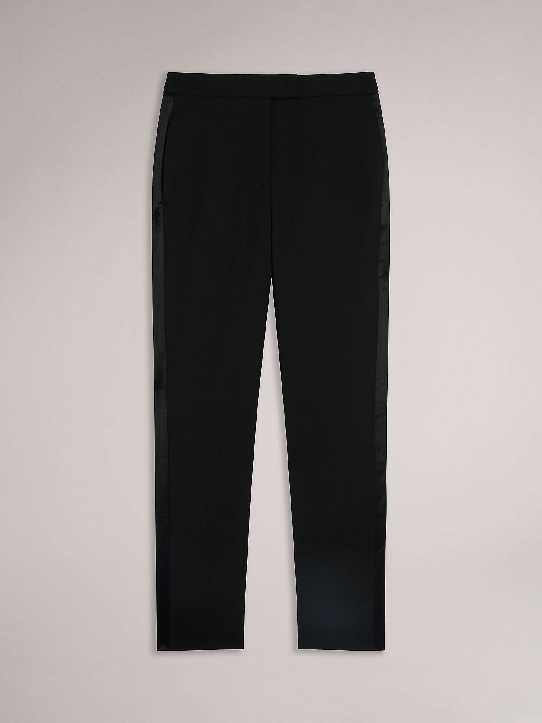 Buy Ted Baker Ariaalt Cropped Tuxedo Trousers, Black Online at johnlewis.com