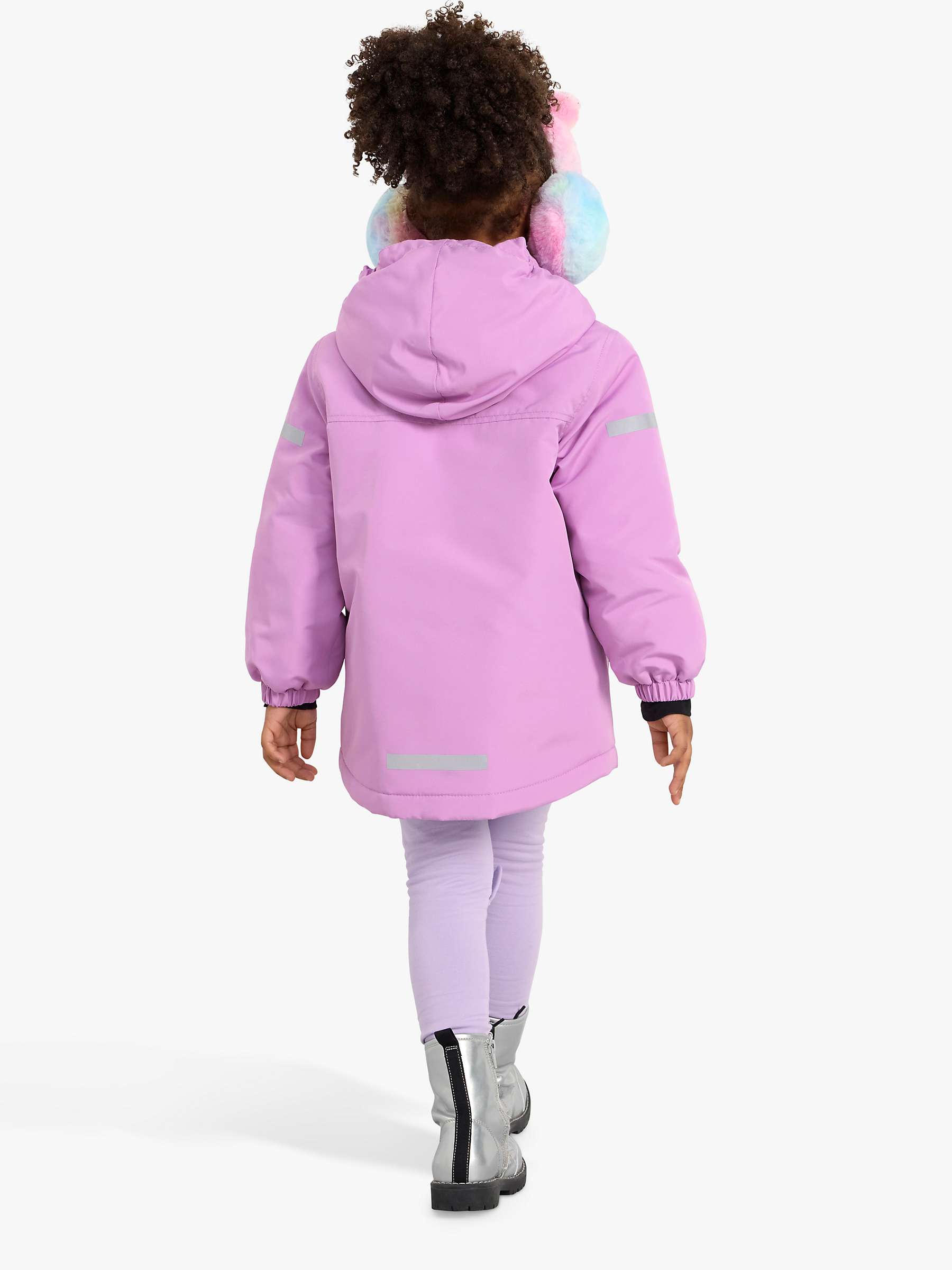 Buy Lindex Kids' Unicorn Water Repellent Padded Jacket, Lilac Online at johnlewis.com