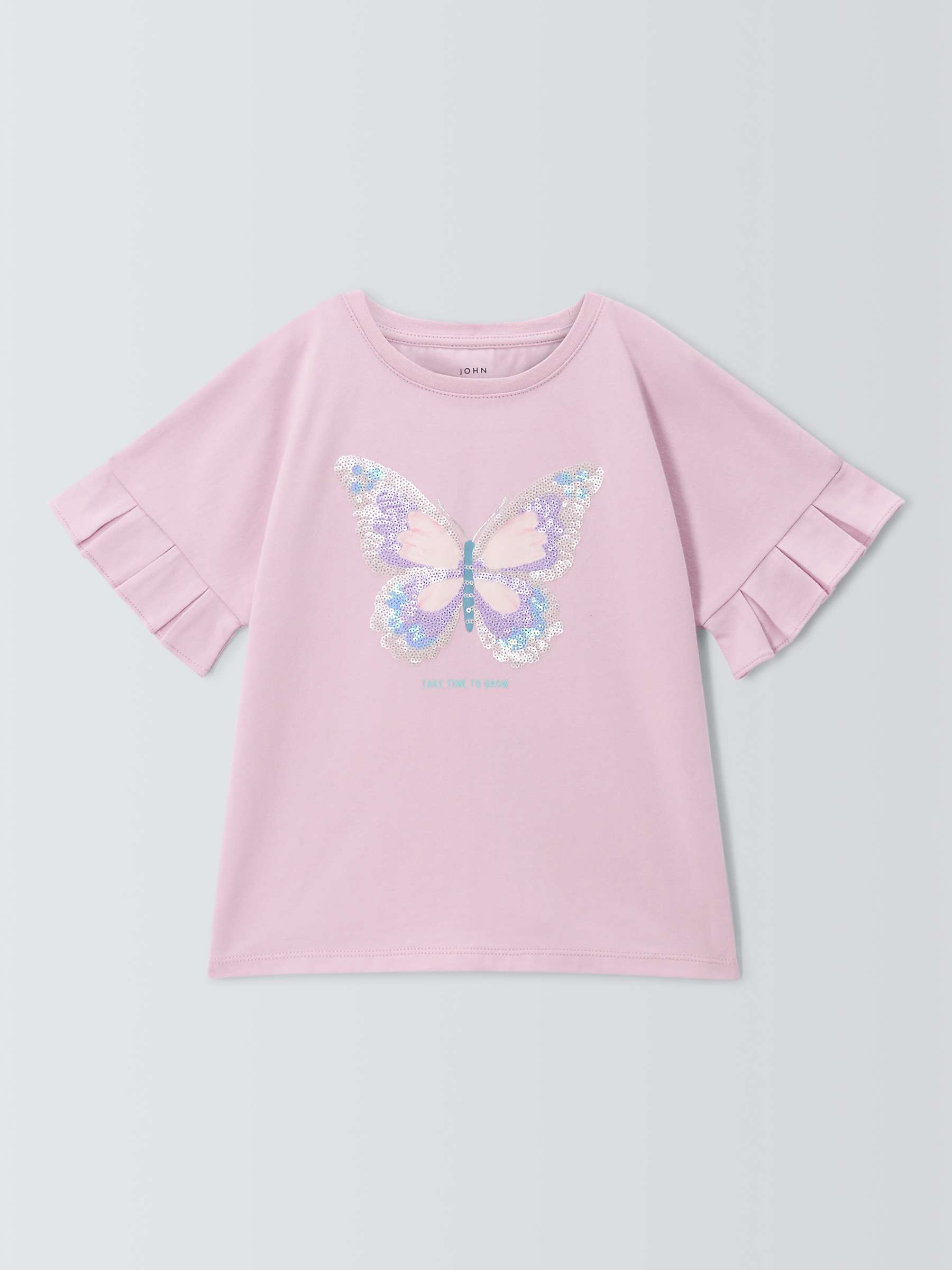 Buy John Lewis Kids' Sequin Butterfly T-Shirt, Winsome Orchid Online at johnlewis.com