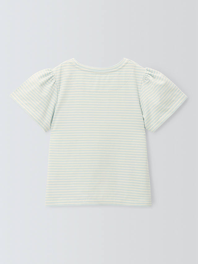 John Lewis Kids' Daisy Stripe T-Shirt, Skyway